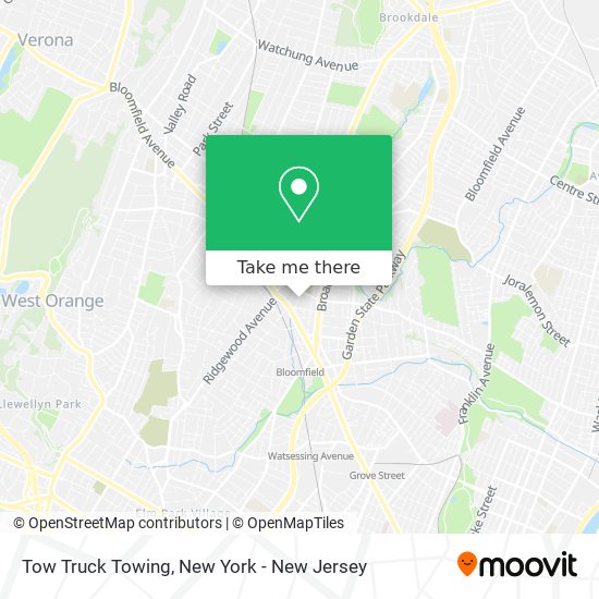 Tow Truck Towing map