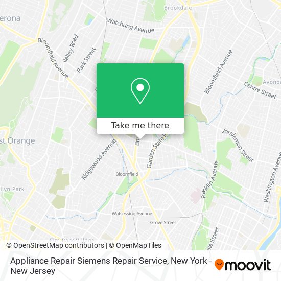 Appliance Repair Siemens Repair Service map