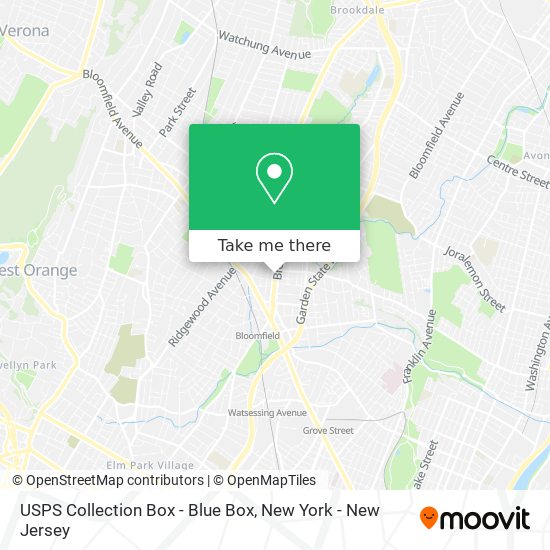 USPS Collection Box - Blue Box map