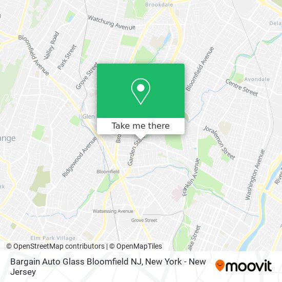 Mapa de Bargain Auto Glass Bloomfield NJ