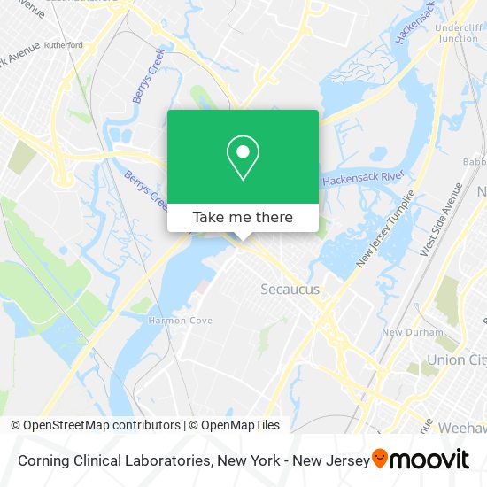 Corning Clinical Laboratories map