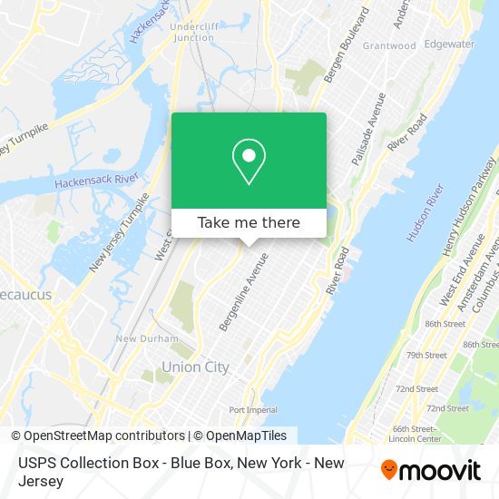 Mapa de USPS Collection Box - Blue Box