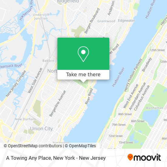 A Towing Any Place map