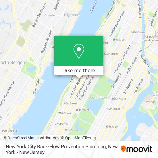 New York City Back-Flow Prevention Plumbing map