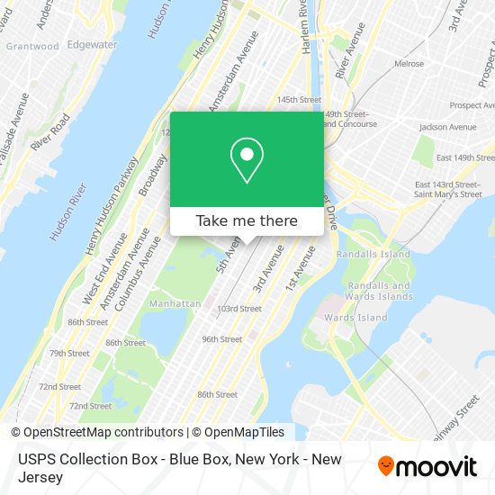 USPS Collection Box - Blue Box map