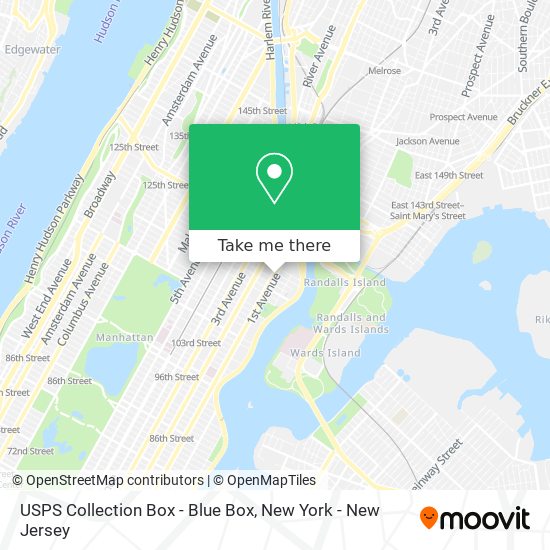 USPS Collection Box - Blue Box map