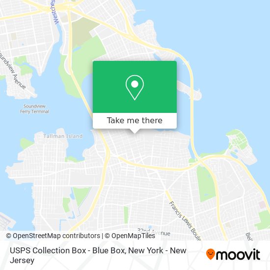 USPS Collection Box - Blue Box map