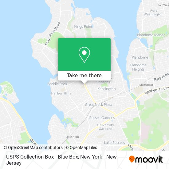 USPS Collection Box - Blue Box map