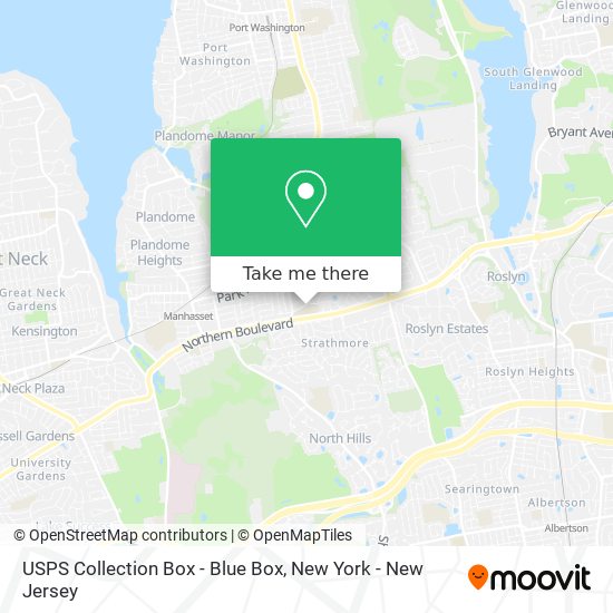 Mapa de USPS Collection Box - Blue Box