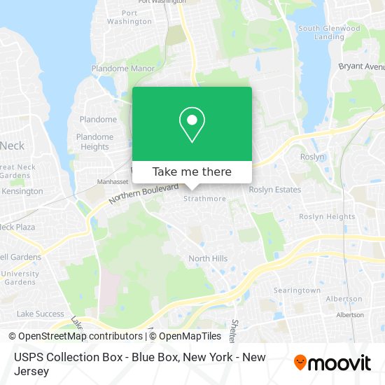 Mapa de USPS Collection Box - Blue Box