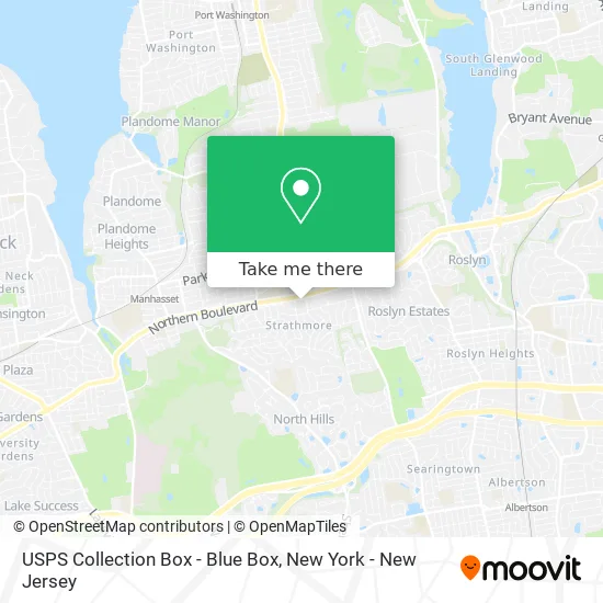 Mapa de USPS Collection Box - Blue Box