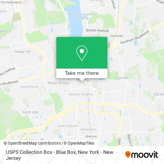 Mapa de USPS Collection Box - Blue Box