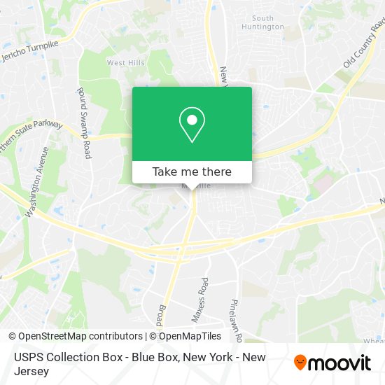 USPS Collection Box - Blue Box map