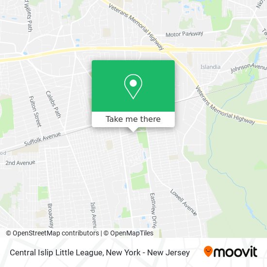 Mapa de Central Islip Little League