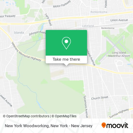 New York Woodworking map