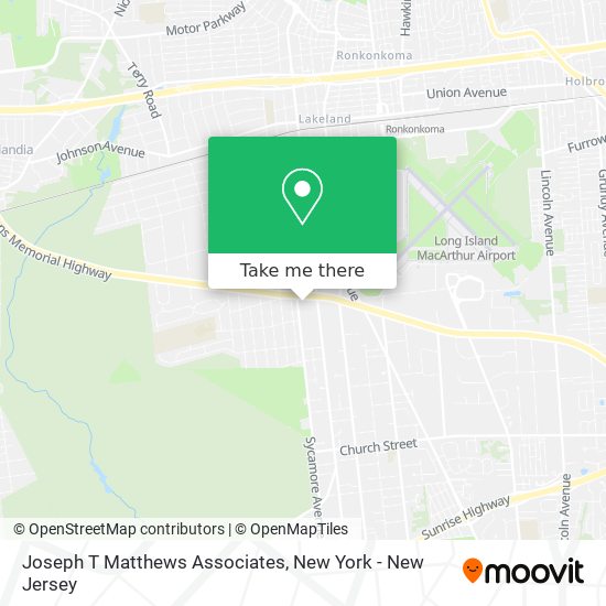 Joseph T Matthews Associates map