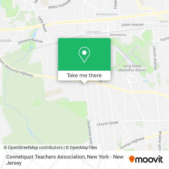 Mapa de Connetquot Teachers Association
