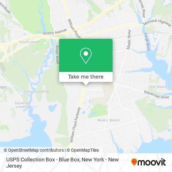 Mapa de USPS Collection Box - Blue Box