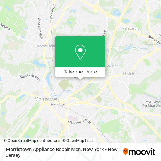 Mapa de Morristown Appliance Repair Men