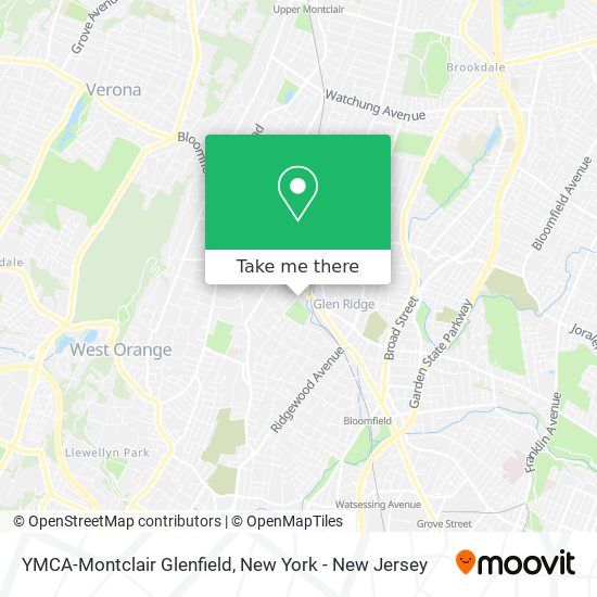 Mapa de YMCA-Montclair Glenfield