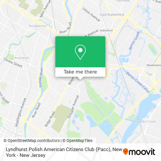 Mapa de Lyndhurst Polish American Citizens Club (Pacc)