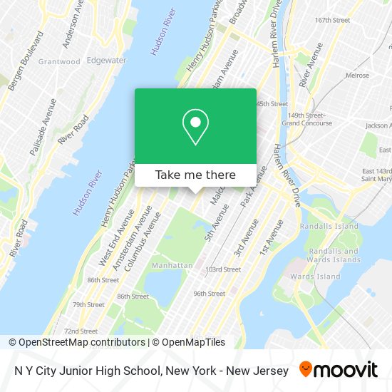 N Y City Junior High School map