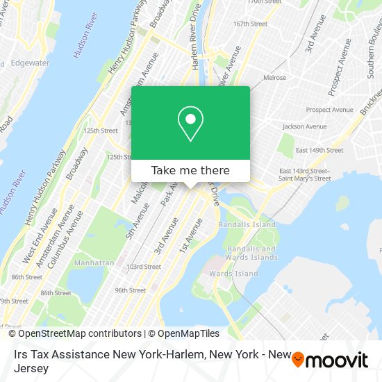 Irs Tax Assistance New York-Harlem map