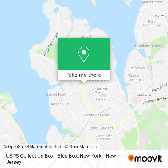 Mapa de USPS Collection Box - Blue Box