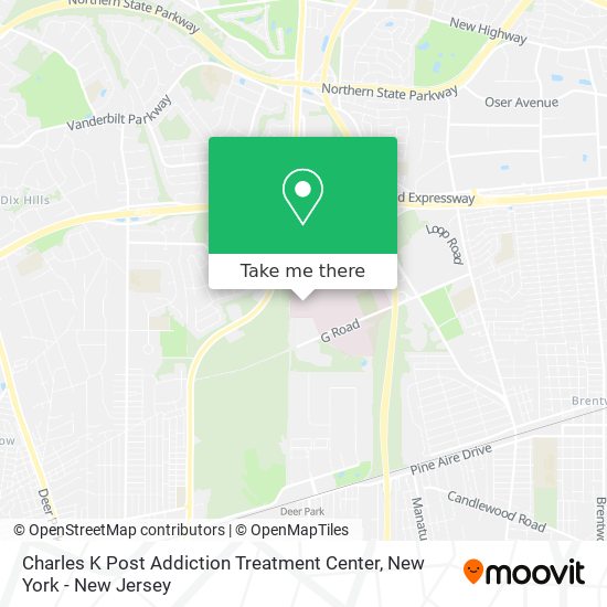 Charles K Post Addiction Treatment Center map