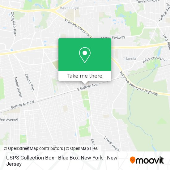 USPS Collection Box - Blue Box map