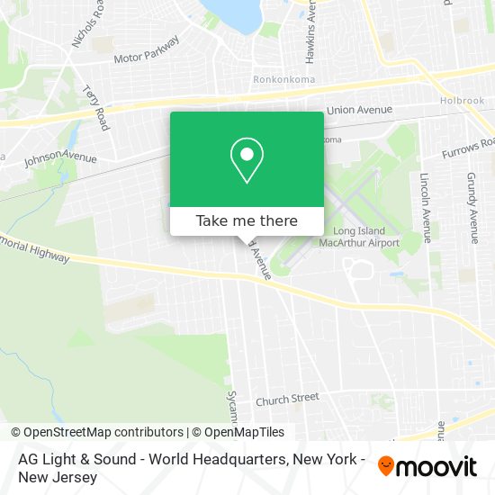 AG Light & Sound - World Headquarters map
