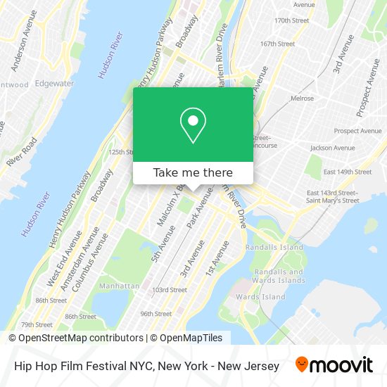 Mapa de Hip Hop Film Festival NYC