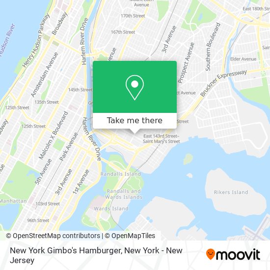 New York Gimbo's Hamburger map