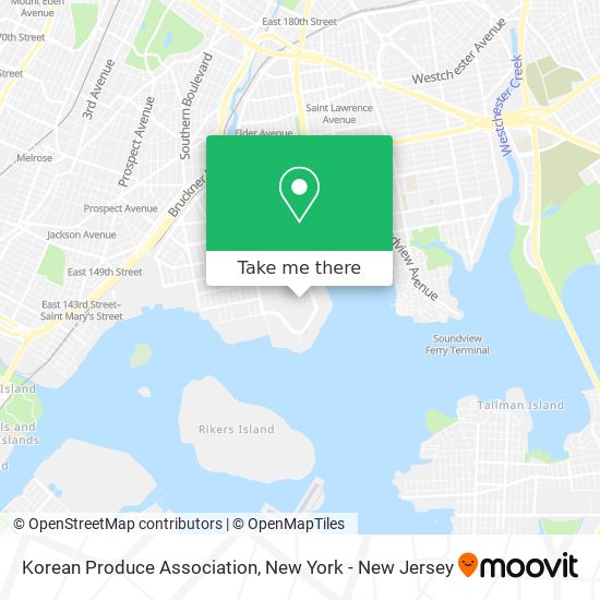 Korean Produce Association map