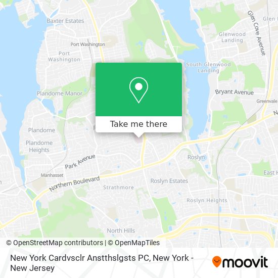 New York Cardvsclr Anstthslgsts PC map