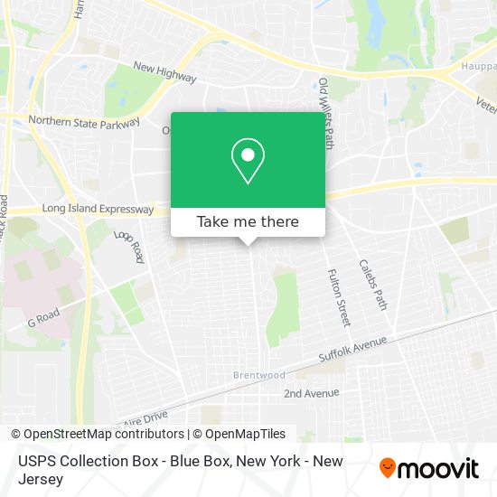 USPS Collection Box - Blue Box map