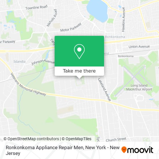 Mapa de Ronkonkoma Appliance Repair Men