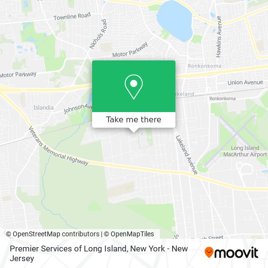 Premier Services of Long Island map