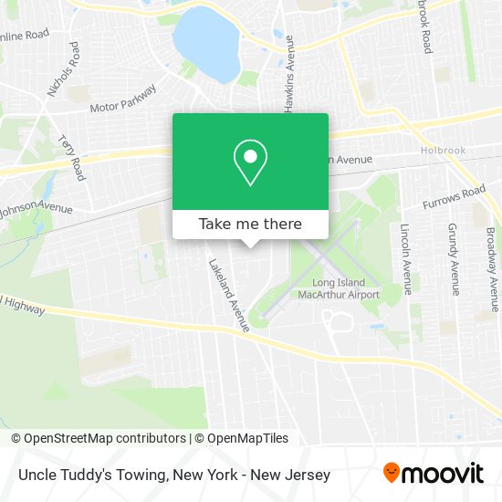 Uncle Tuddy's Towing map