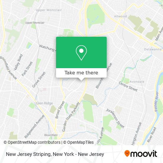 New Jersey Striping map