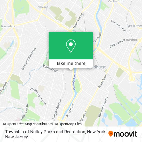 Mapa de Township of Nutley Parks and Recreation