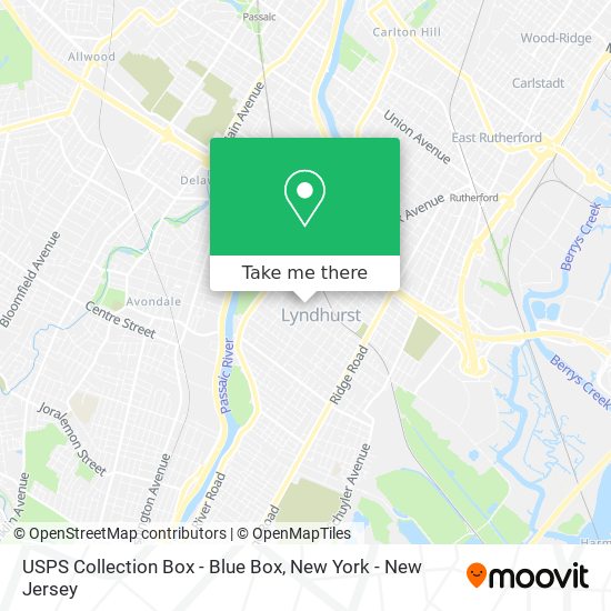 USPS Collection Box - Blue Box map