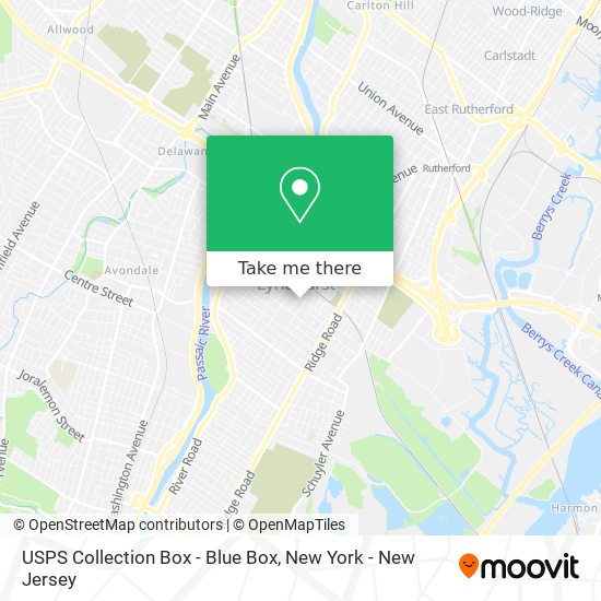 USPS Collection Box - Blue Box map