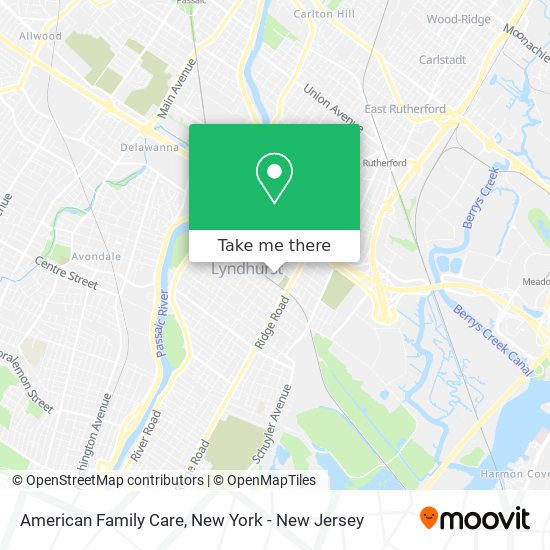 American Family Care map