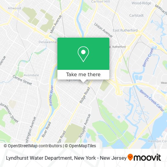 Lyndhurst Water Department map