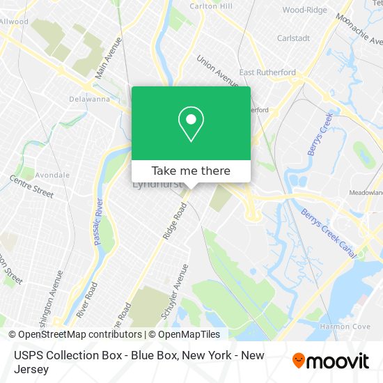 Mapa de USPS Collection Box - Blue Box