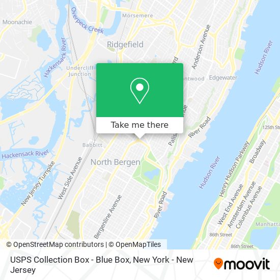 USPS Collection Box - Blue Box map