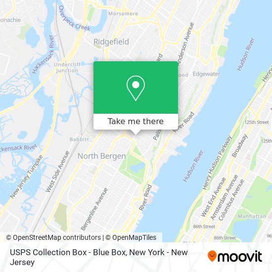 USPS Collection Box - Blue Box map