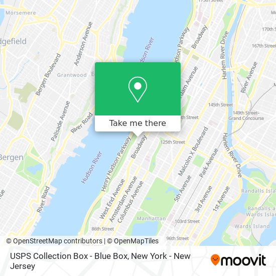 USPS Collection Box - Blue Box map