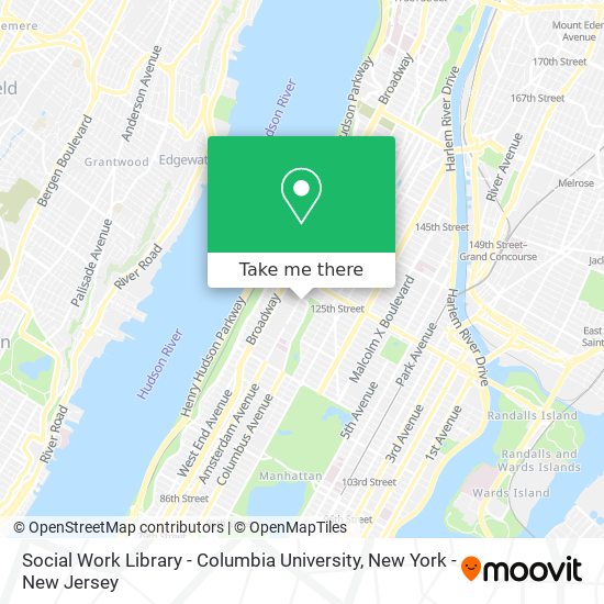 Social Work Library - Columbia University map